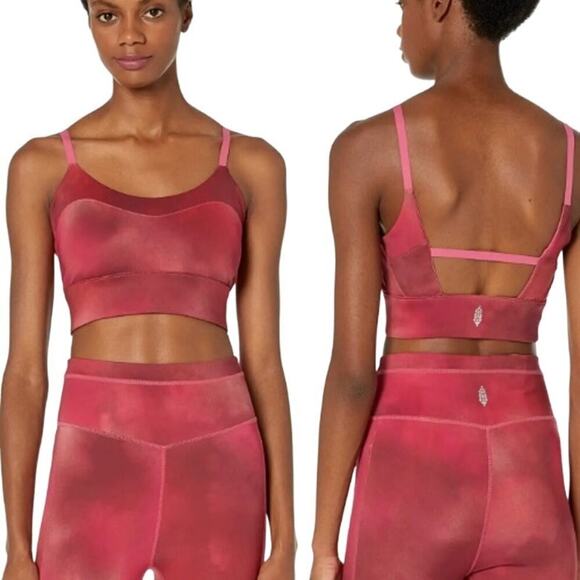Free People Movement X Revolve NEW Beat The Heat Reversible Sports Bra Red Small - Picture 2 of 12
